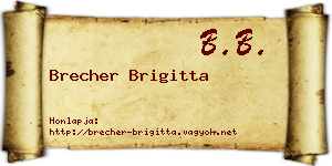Brecher Brigitta névjegykártya